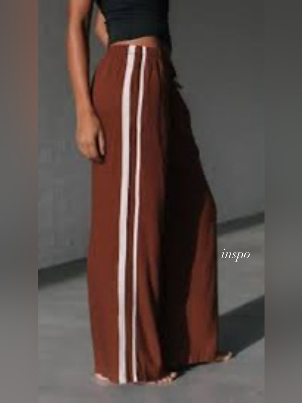 Bronze Snake Track Pants in Rust